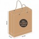 130 - Sacola de Papel Kraft Personalizada de 18x14x8cm 130 - Sacola de Papel Kraft Personalizada de 18x14x8cm