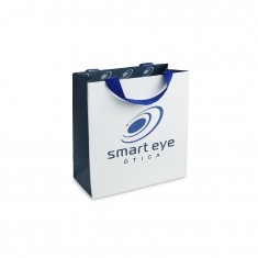 204 - Sacola de Papel Duplex Personalizada de 23,5x22x10cm 