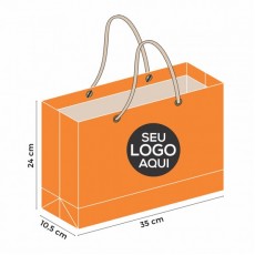 310 - Sacola de Papel Duplex Personalizada de 24x35x10,5cm 