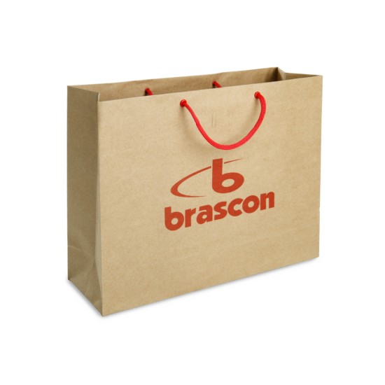 414 - Sacola de Papel Kraft Personalizada de 27,5x34x11cm 414 - Sacola de Papel Kraft Personalizada de 27,5x34x11cm