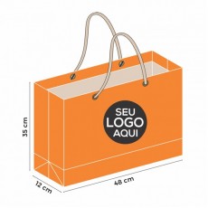 510 - Sacola de Papel Duplex Personalizada de 35x48x12cm 