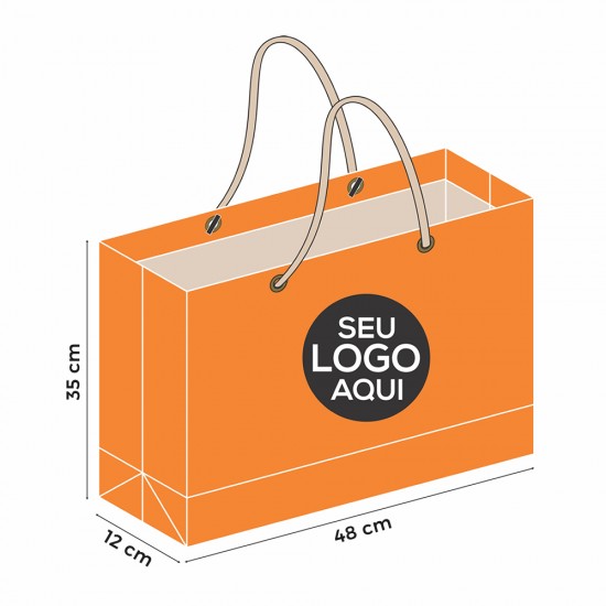 510 - Sacola de Papel Duplex Personalizada de 35x48x12cm 510 - Sacola de Papel Duplex Personalizada de 35x48x12cm