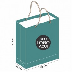 535 - Sacola de Papel Offset Personalizada de 40x30x10cm 