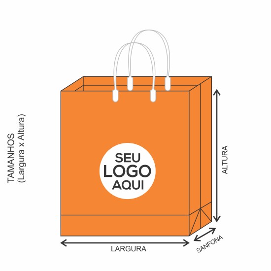 Sacola Plástica Alça Celco Personalizada 22x20x8cm x 0,17 Sacola Plástica Alça Celco Personalizada 22x20x8cm x 0,17