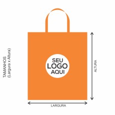 Sacola Plástica Alça Fita Personalizada 32x30cm x 0,12
