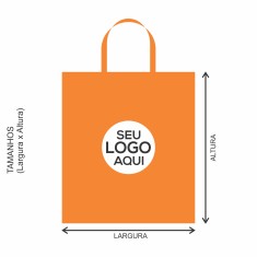 Sacola Plástica Alça Fita Personalizada 32x30cm x 0,12