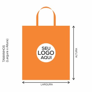 Sacola Plástica Alça Fita Personalizada 45x35cm x 0,15