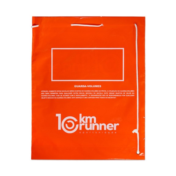 Mochila Plástica para Maratonas 40x50cm Personalizada Mochila Plástica para Maratonas 40x50cm Personalizada