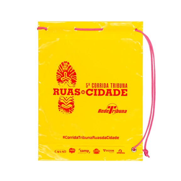 Mochilas Plásticas Personalizadas Para Corridas E Eventos 40x50