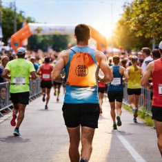 Mochilas Plásticas Personalizadas Para Corridas E Eventos 40x50
