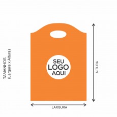 Sacola Plástica Alça Napoleão Personalizada 20x30cm x 0,10