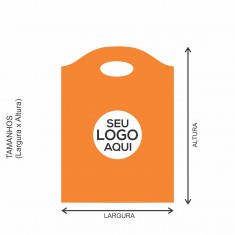 Sacola Plástica Alça Napoleão Personalizada 31x45cm x 0,05