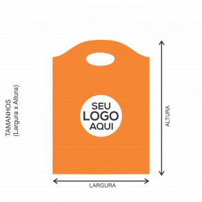 Sacola Plástica Alça Napoleão Personalizada 30x46cm x 0,10