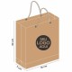 107 - Sacola de Papel Kraft Personalizada de 30x18x7cm 