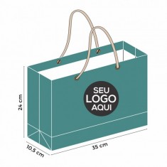 310 - Sacola de Papel Offset Personalizada de 24x35x10,5cm 