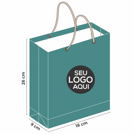 106 - Sacola de Papel Offset Personalizada de 26x18x9cm 106 - Sacola de Papel Offset Personalizada de 26x18x9cm