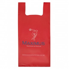 Sacola Plástica Alça Camiseta Personalizada 46x70cm x 0,12 