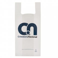 Sacola Plástica Alça Camiseta Personalizada 50x70cm x 0,12