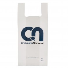 Sacola Plástica Alça Camiseta Personalizada 50x70cm x 0,12