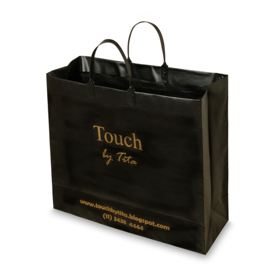 Sacola Plástica Alça Celco Personalizada 40x35x14cm x 0,15 Sacola Plástica Alça Celco Personalizada 40x35x14cm x 0,15