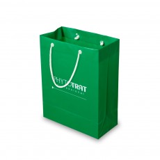 Sacola Plástica Alça Cordão Personalizada 21x27+10cm x 0,20