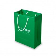 Sacola Plástica Alça Cordão Personalizada 21x27+10cm x 0,20