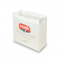 Sacola Plástica Alça Cordão Personalizada 28x28+11cm x 0,18