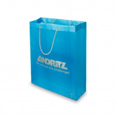 Sacola Plástica Alça Cordão Personalizada 30x40+10cm x 0,18