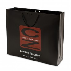 Sacola Plástica Alça Cordão Personalizada 50x42+14cm x 0,20