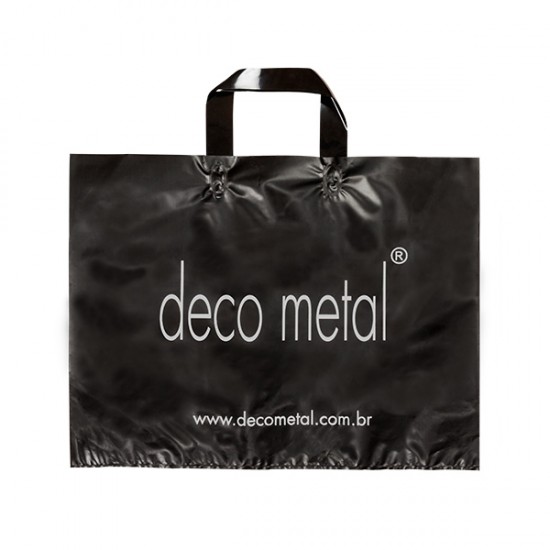 Sacola Plástica Alça Fita Personalizada 40x30cm x 0,15 Sacola Plástica Alça Fita Personalizada 40x30cm x 0,15
