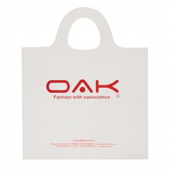 Sacola Plástica Alça Mini Tiracolo Personalizada 40x48cm x 0,15 Sacola Plástica Alça Mini Tiracolo Personalizada 40x48cm x 0,15
