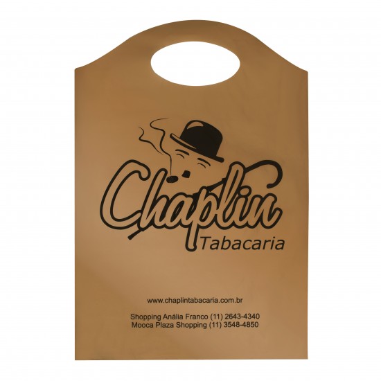 Sacola Plástica Alça Napoleão Personalizada 20x30cm x 0,10