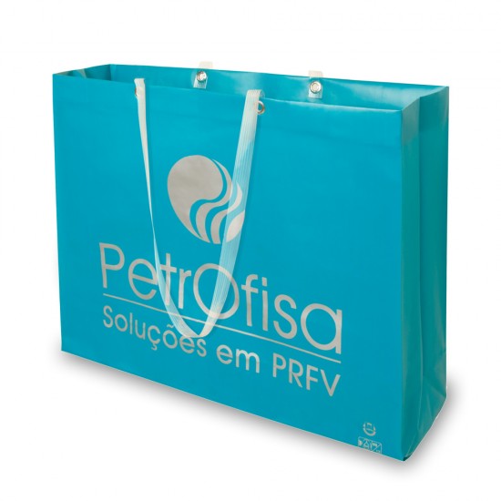 Sacola Plástica Alça PVC Personalizada 50x39x14cm x 0,25 Sacola Plástica Alça PVC Personalizada 50x39x14cm x 0,25