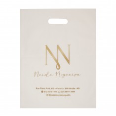 Sacola Plástica Alça Vazada Personalizada 35x45cm x 0,13 