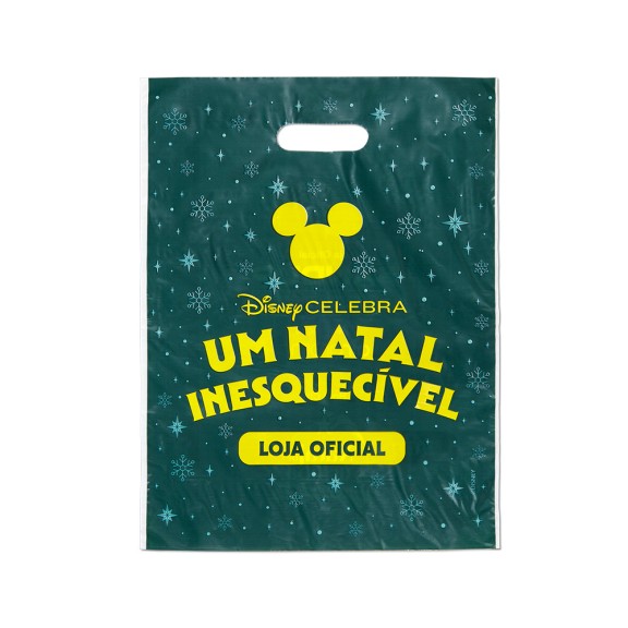 Sacola Plástica Alça Vazada 45x35cm Personalizada Natal Sacola Plástica Alça Vazada 45x35cm Personalizada Natal
