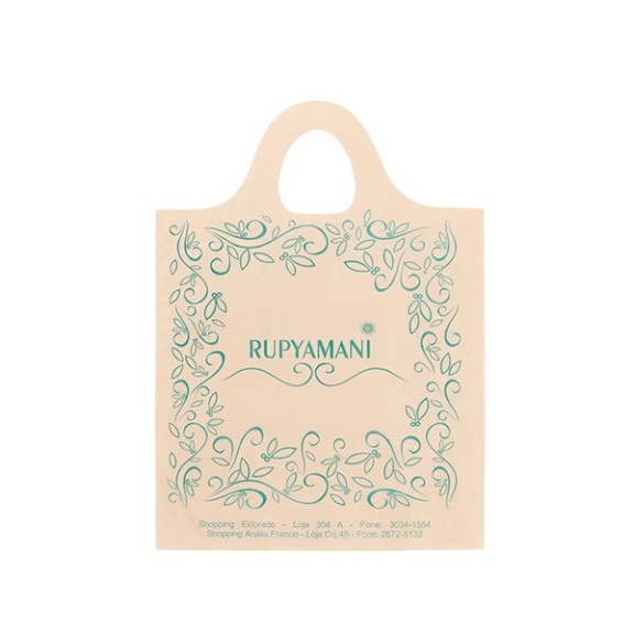 Sacola Plástica Alça Mini Tiracolo Personalizada 28x38cm x 0,12