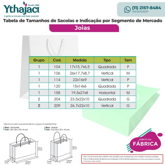 Sacolas de Papel para Cosméticos Personalizadas com a Sua Marca