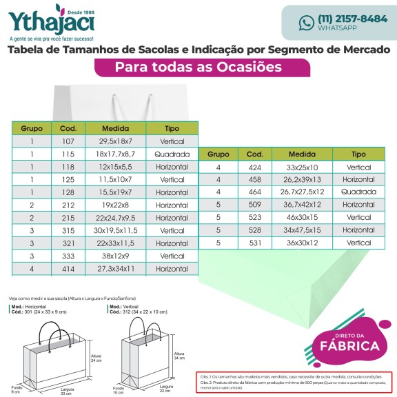 Sacolas de Papel para Cosméticos Personalizadas com a Sua Marca