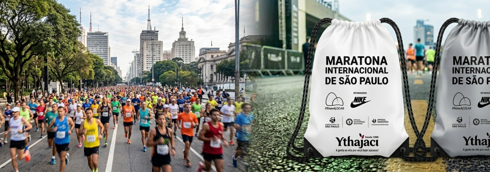 Sacochila Personalizada para a Maratona Internacional de São Paulo Sacochila Personalizada para a Maratona Internacional de São Paulo
