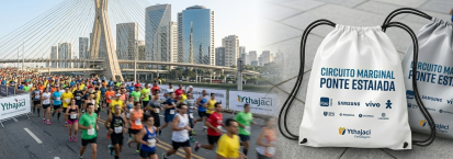 Sacochila Personalizada para Eventos na Ponte Estaiada e Marginal Pinheiros
