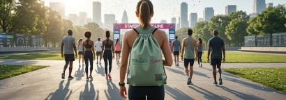 Sacochila Personalizada: Sustentabilidade e estilo no kit de corrida da sua marca