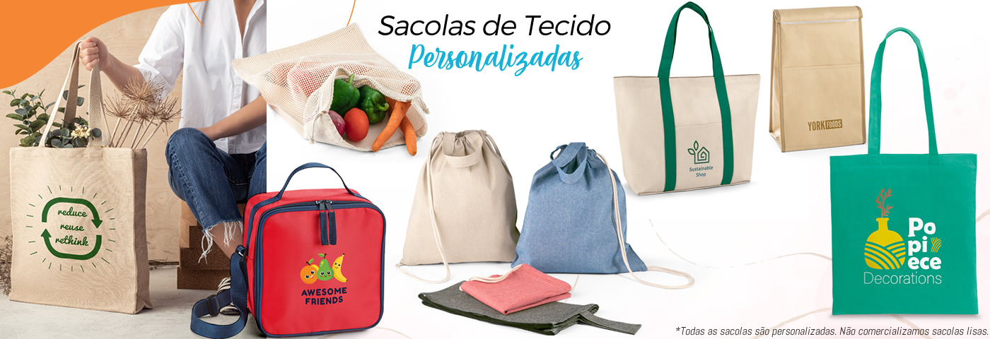 Sacolas de Tecido Personalizadas Lançamentos